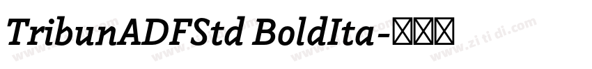 TribunADFStd BoldIta字体转换 TribunADFStd BoldIta字体转换
